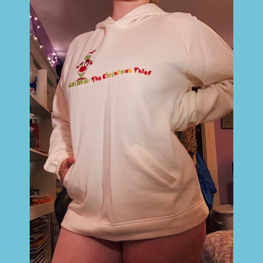 grinch the christmas thief graphic hoodie